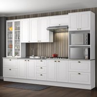 Cozinha Compacta de 06 Peças com Cristaleira Nova York Henn