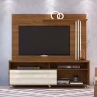 Estante para TV Até 65 Polegadas Frizz 2 Portas com Led Naturale/Off White - Madetec