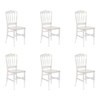Conjunto com 6 Cadeiras Dior Resina Cristal