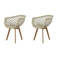 Conjunto com 2 Cadeiras Web Wood Fendi