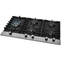 Cooktop a Gás Fischer Ferro Fundido 5Q Mesa Vidro Platinium Preto Bivolt 33810-92122