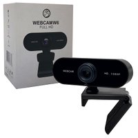 WebCam Brazil PC W6, Full HD 1080P, Microfone, Preto, USB, - 56615