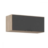 Armário Aéreo Cozinha 70cm Firenze 1 Porta Avena/Grafito - Demóbile