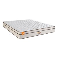 Colchão Queen Pequim 158x198cm Molas Ultralastic Softgel Inducol CR445D Branco/Bege