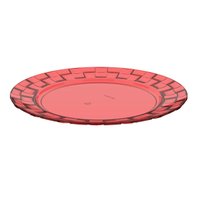 Prato Médio Vermelho Crippa Bandeja para Servir Mesa Posta Porções Aperitivos