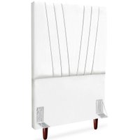 Cabeceira Solteiro 90cm Bell Suede Branco RM