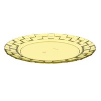 Prato Médio Amarelo Crippa Bandeja para Servir Mesa Posta Porções Aperitivos