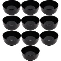 10 Tigelas de Vidro Opalino 700ml Diwali Black 14x8cm Lyor Bowl Petiscos Cumbuca