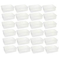 Kit 24 Caixas Tampa Hermética para Alimentos 11L Cestos Organizadores Plasvale