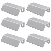 Kit 6 Puxadores Alça de Sobrepor Cromado Para Móvel Armários Gavetas PV2280
