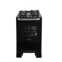 Fogão de Piso Suggar 4 Bocas Mesa de Vidro Best Grill Preto - 220 Volts