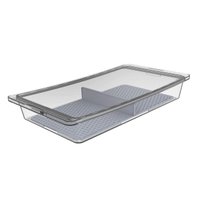 Travessa Retangular Hermética 3,4L Crippa com Tampa e Divisória Porta Frutas Saladas Transparente