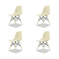 Conjunto com 4 Cadeiras Eames DSW Fendi