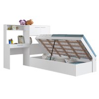 Cama Box Articulavel Solteiro 90 C/ Estação Istambul Branco - Art In Móveis