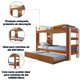 Beliche Solteiro Com Cama Auxiliar Malta Para Colchão até 0,88m Off White / Madeirado Conquista