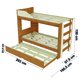 Beliche Solteiro Com Cama Auxiliar Malta Para Colchão até 0,88m Off White / Madeirado Conquista