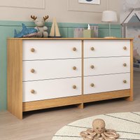 Cômoda Infantil 136cm com 6 Gavetas Flex Multimóveis MP4262