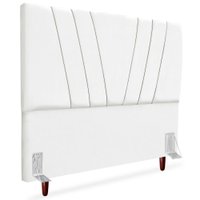Cabeceira Queen 160cm Bell Suede Branco RM