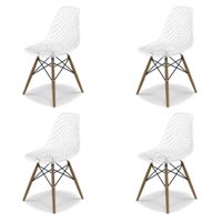 Conjunto com 4 Cadeiras Eames Maglia Transparente