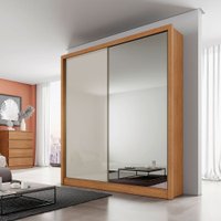 Guarda-Roupa Virtus 1600 Com 1 Porta Espelho Peliculado 2 Portas e 3 Gavetas