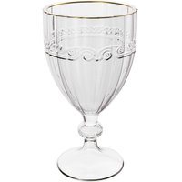 Taça Cristal 330ml Fio de Ouro Imperial Lyor Avulsa Servir Sucos Água Drinks Mesa Posta