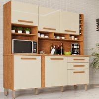 Armário de Cozinha 6 Portas 2 Gavetas Alexia Top Imop Móveis