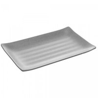 Travessa Melamina Prato Sushi Lyor Tóquio Granilite 17,5x11x2,5cm Retangular