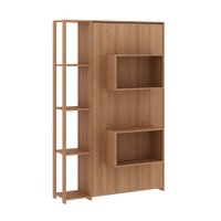 Cama Articulada de Solteiro com 4 Prateleiras e 2 Nichos CM8013 Amêndoa Tecnomobili