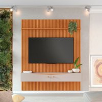 Painel Ripado Riso 2,18cmX2,07cm Candian com Nicho JCM Movelaria