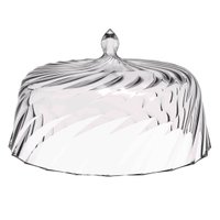 Cúpula de Plástico 25cm Transparente para Bolos Tortas Doces Pratos Glassy Crippa