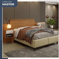 Cabeceira Extensível Master com 2 Mesas de Cabeceiras 2 Gavetas Benetil Móveis