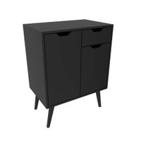 Gabinete para Banheiro com 2 Portas e 1 Gaveta BN3637 Preto Tecnomobili SEM CUBA