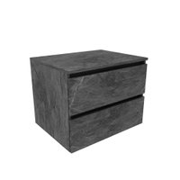 Balcão Gabinete Suspenso para Banheiro 60cm com 2 Gavetas BN3607 Mármore Lunar SEM CUBA
