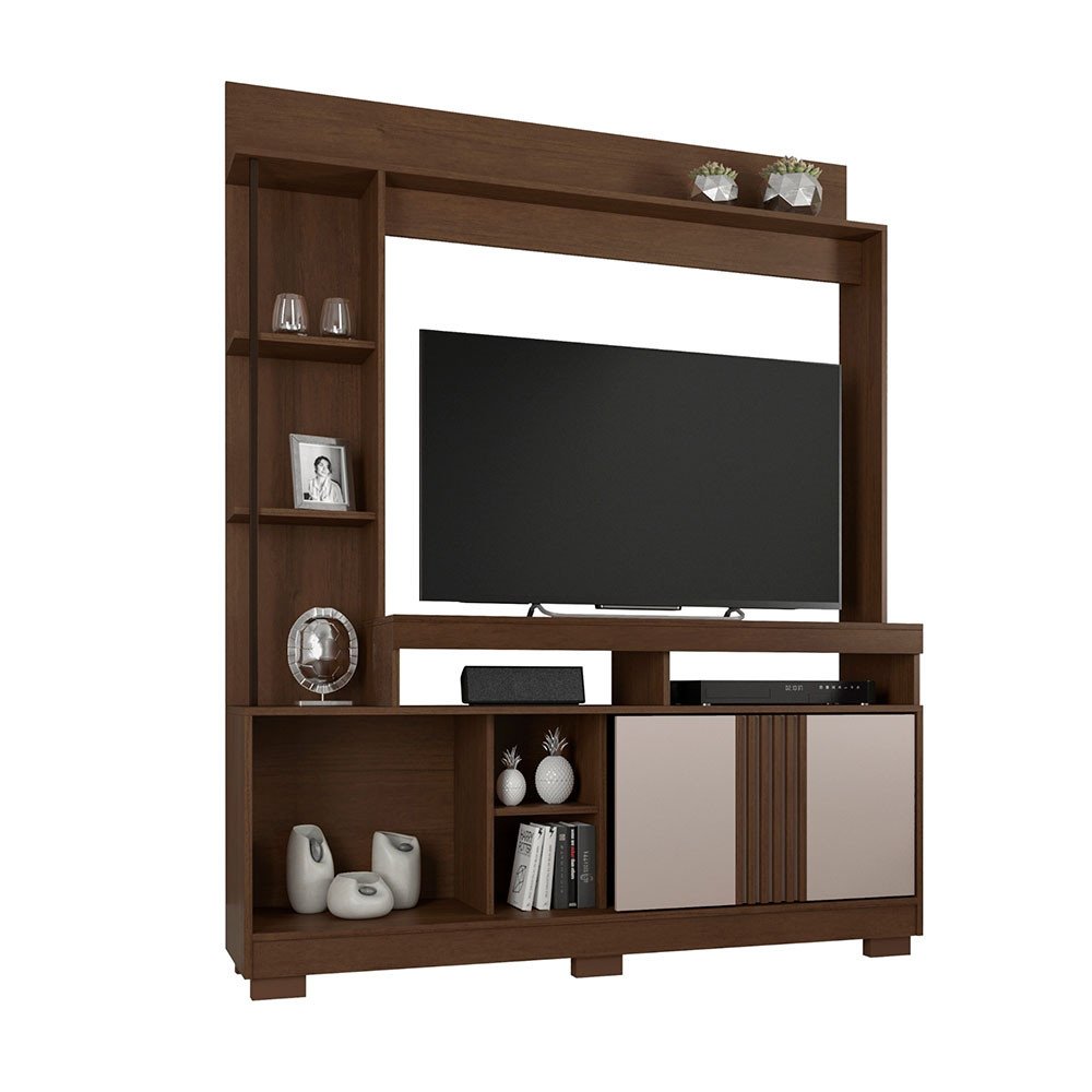 Estante Sedução Candian Flex JCM Movelaria Café Off/Café Grafite