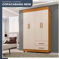 Guarda Roupa Copacabana New 4 Portas 2 Gavetas Benetil Móveis