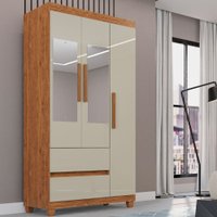 Guarda Roupa 3 Portas com Espelho 2 Gavetas Dubai Plus Imop Móveis