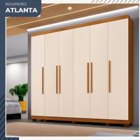 Guarda Roupa Atlanta 6 Portas 6 Gavetas em MDP Benetil Móveis