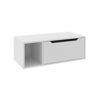 Balcão para Banheiro 80cm com 1 Porta e Nicho BN3644 Branco Tecnomobili