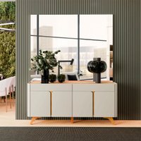 Buffet Aros 04 Portas 1720 Mavaular Off White Com Naturalle
