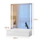 Camarim 1 Gaveta Paris 900 Mavaular Branco Acetinado