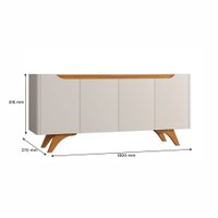 Buffet 4 Portas Grecia 1800 Mavaular Off White Com Naturalle