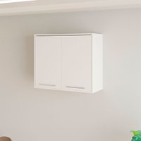 Armário Aéreo para Cozinha 2 Portas Paris Sallêto Móveis Branco
