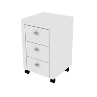Gaveteiro com 3 Gavetas e Rodízio ME4108 Branco Tecnomobili