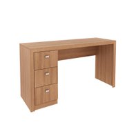 Mesa Reta para Escritório com 3 Gavetas ME4102 Amêndoa Tecnomobili