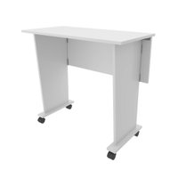 Escrivaninha Dobrável 80cm com Rodízio ME4117 Branco Tecnomobili