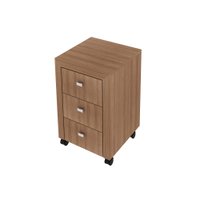 Gaveteiro com 3 Gavetas e Rodízio ME4108 Amêndoa Tecnomobili