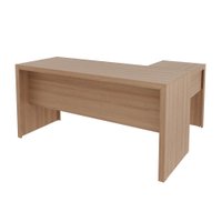 Mesa para Escritório com Mesa de Apoio e 3 Gavetas ME4106 Amêndoa Tecnomobili