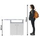 Armário com Tábua de Passar Roupa Nicho Portas Branco 120x35,5x86,7cm TP3000 Tecnomobili