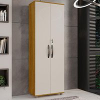 Armário Multiuso 2 Portas Caio CHF Móveis Cinamomo com Off White