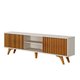 Rack Gaia 02 Portas de Correr 2,18 cm Mavaular Off White Com Naturalle